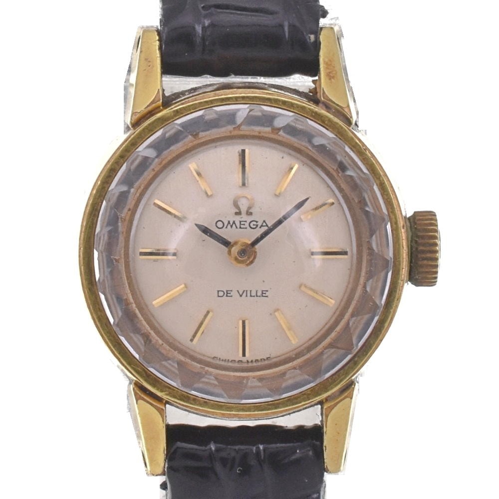 値下 オメガ OMEGA 511.166 ヴィンテージ デビル カットガラス Cal.485 手巻き レディース E#141587