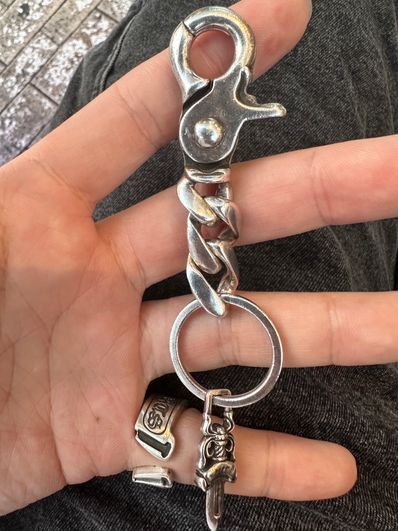Chrome Hearts Key Ring Classic Link Short / Dagger "Silver"