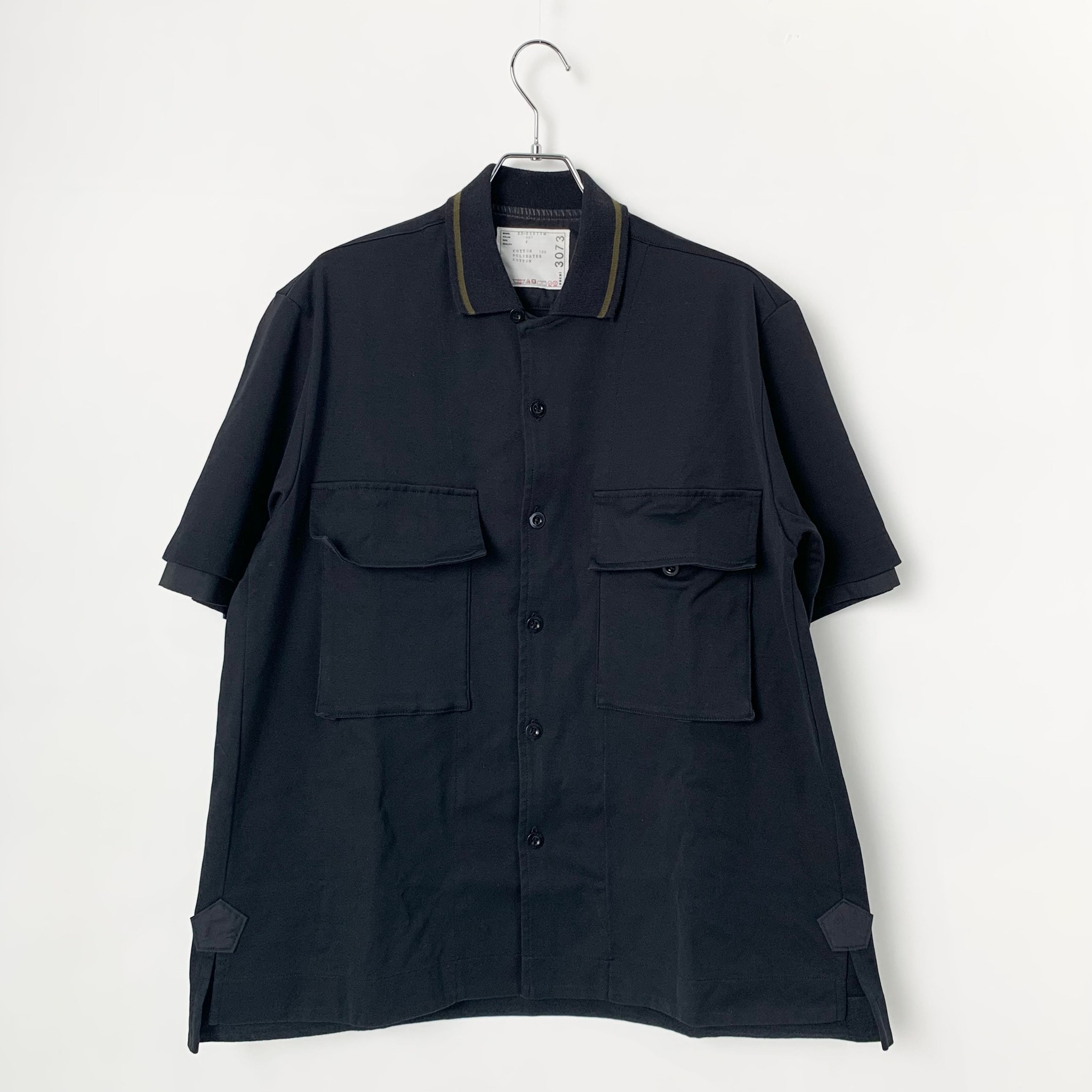 sacai Cotton Jersey Shirt "Black"