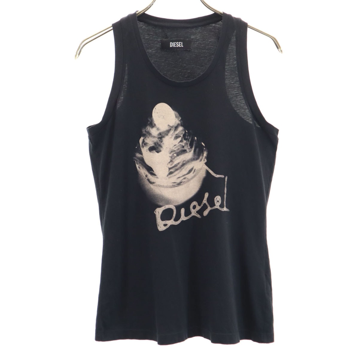DIESEL ディーゼル ノースリーブ タンクトップ XS ブラック