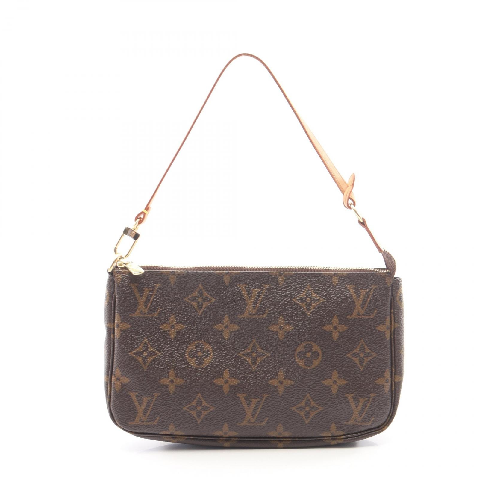 ルイ・ヴィトン LOUIS VUITTON ポシェットアクセソワール ハンドバッグ バッグ PVCコーティングキャンバス レザー モノグラム レディース ブラウン系 M51980 【中古】