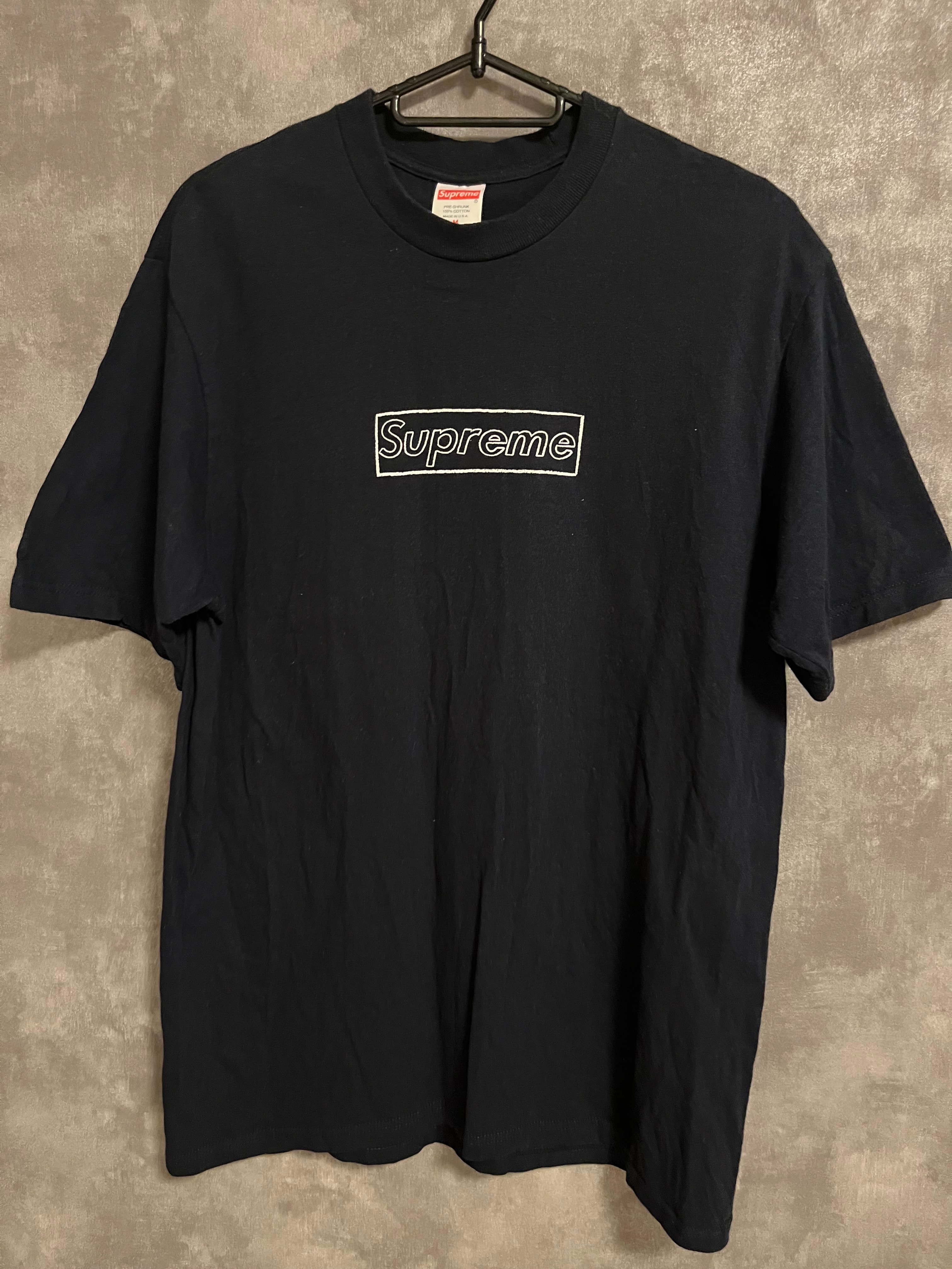 Supreme KAWS Chalk Logo Tee "Navy"