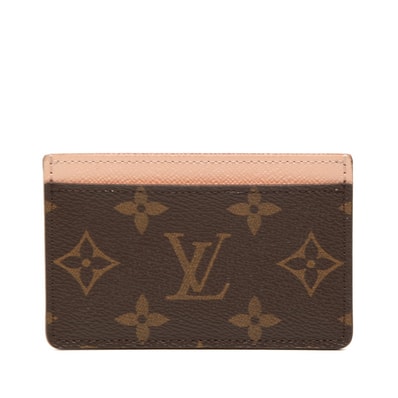 ルイ ヴィトン モノグラム ポルト カルト サーンプル カードケース M61441 ブラウン ピンク PVC レザー レディース LOUIS VUITTON 【中古】