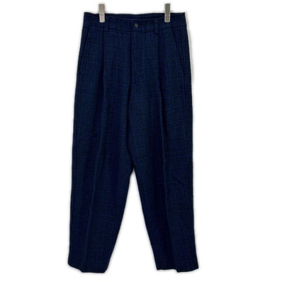 イッセイミヤケメン 80s ブルー ウール パンツ 筆タグ L