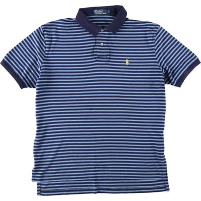 古着 ラルフローレン Ralph Lauren POLO by Ralph Lauren マルチボーダー 半袖 ボーダー ポロシャツ メンズL相当/eaa644614