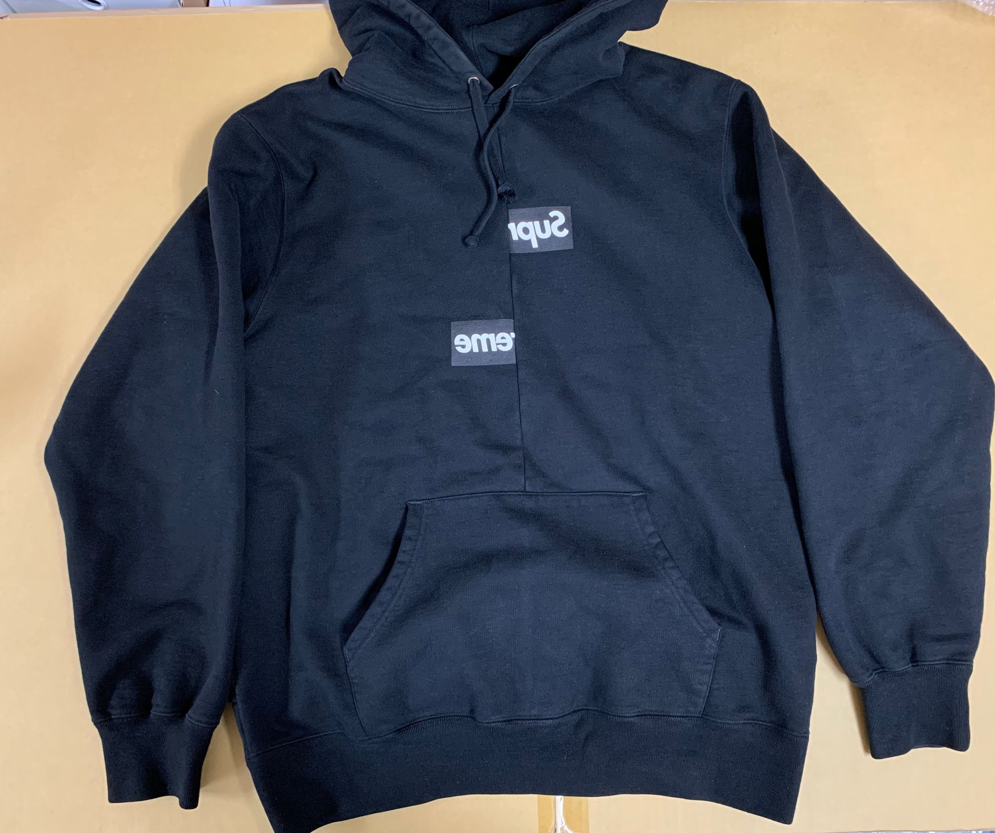 Supreme / Comme des Garçons SHIRT® Split Box Logo Hooded Sweatshirt "Black"