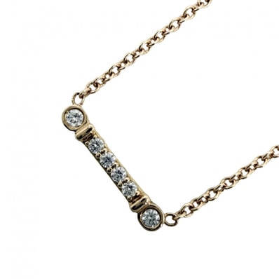 TIFFANY&Co. ティファニー ネックレス フルールド リス キーパー ジュエリー アクセサリー 18金PG Au750 K18ピンクゴールド ダイヤモンド レディース 約1.9g 美品【中古品】