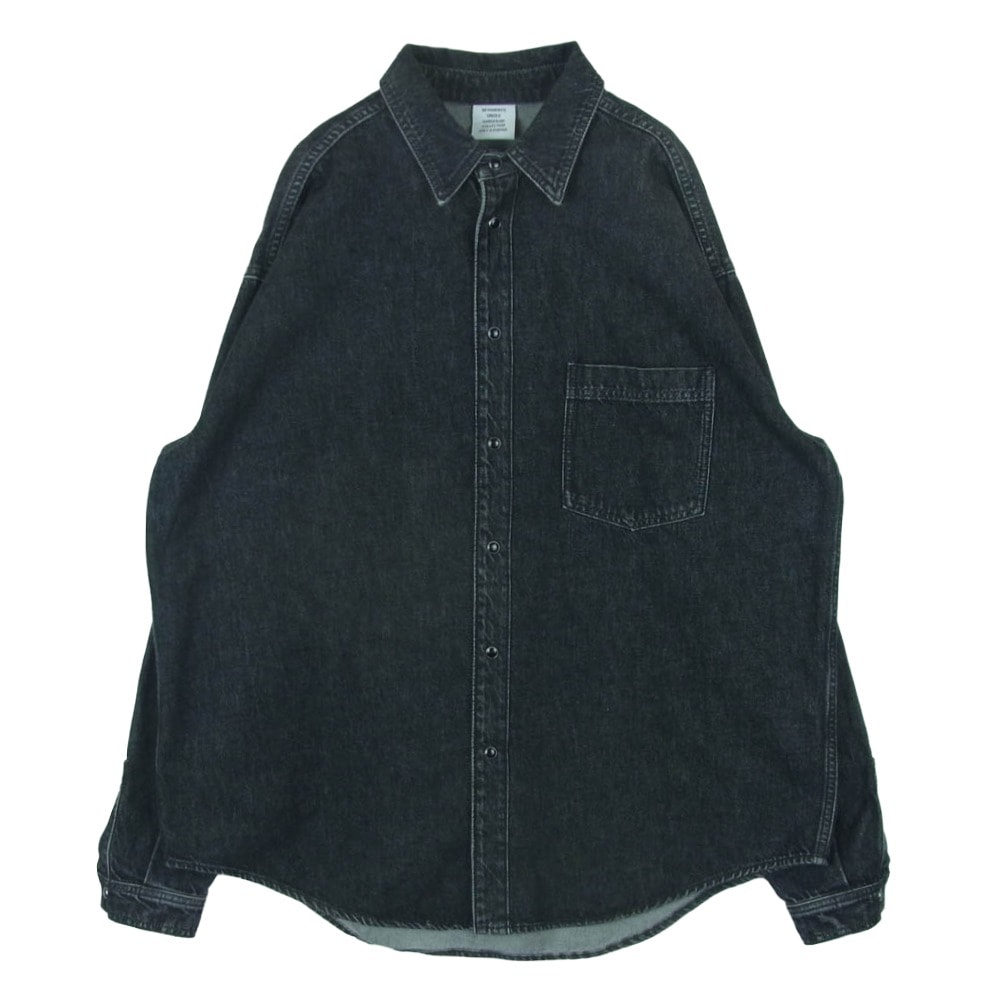 ヴェトモン サイズ:M  20AW  UAH21SH043 バックロゴデニム長袖シャツ 中古 OM10 やや傷や汚れあり】VETEMENTS ヴェトモン 20aw UAH21SH043 Back Logo