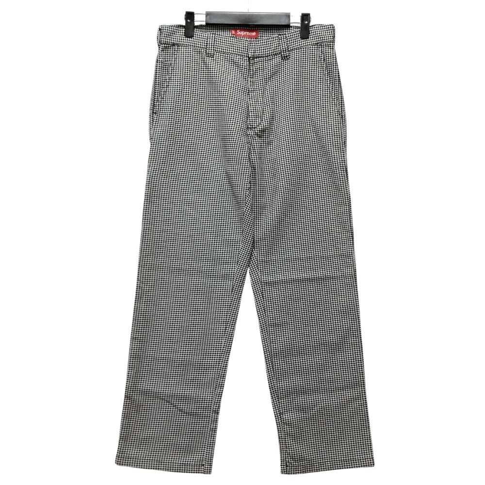 SUPREME シュプリーム 25SS Work Pant White Houndstooth 千鳥格子 ワーク パンツ 51652