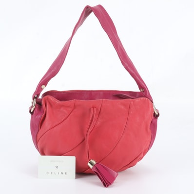■美品 セリーヌ タッセルショルダーバッグ レザー