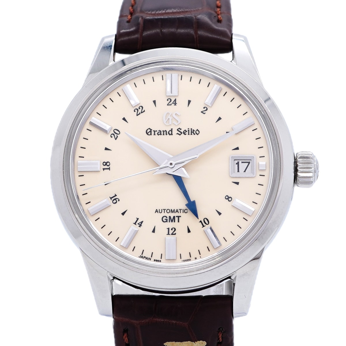 ★最終価格★SALE【6wid0289】セイコー グランドセイコー エレガンスコレクション GMT SBGM221/9S66-00A0 ベージュ文字盤【中古】腕時計 メンズ