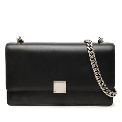 セリーヌ チェーン ショルダーバッグ ブラック レザー レディース CELINE 中古