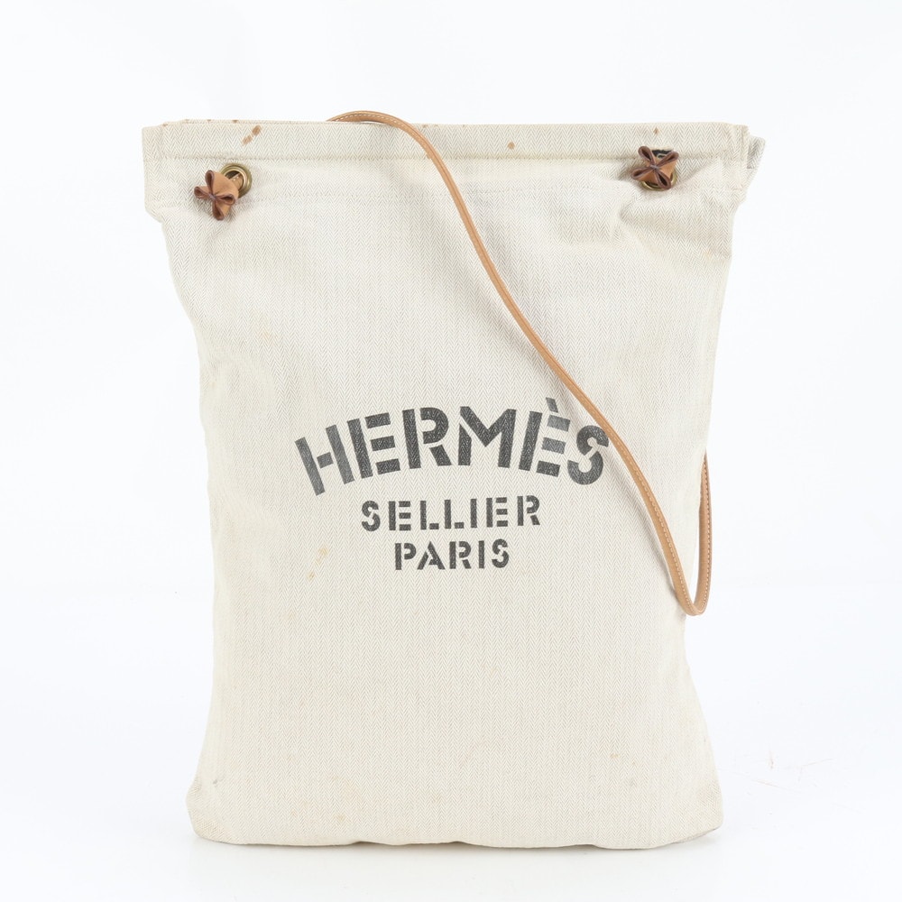 ■美品 エルメス アリーヌ GM トワルシェブロンショルダーバッグ