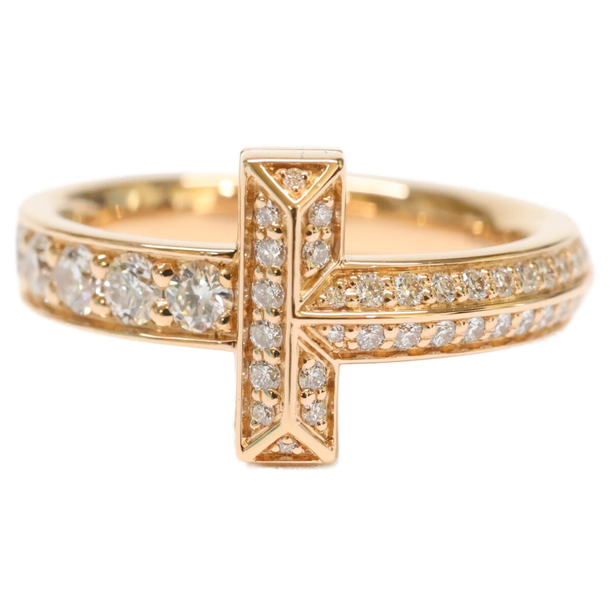 ティファニー 仕上げ済み 750 0.45ct パヴェダイヤモンド Tワン ナロー