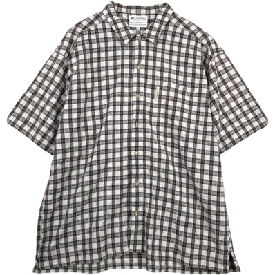 古着 90~00年代 コロンビア Columbia 半袖 コットン チェックシャツ ボックスシャツ メンズXL相当 ヴィンテージ/eaa643796