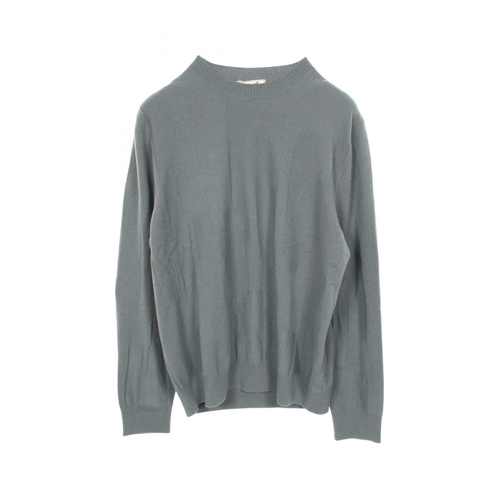 エルメス HERMES Hブラッシュ ニット 衣料品 トップス ウール メンズ グリーン系 【中古】