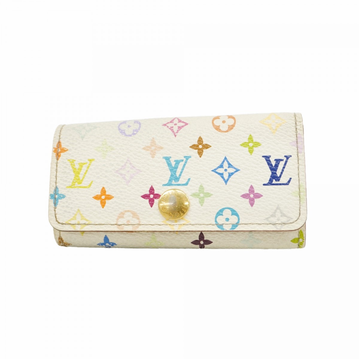 ★SALE【6fa0759】ルイヴィトン キーケース モノグラム・マルチカラー ミュルティクレ4 M60043 ブロン【中古】レディース