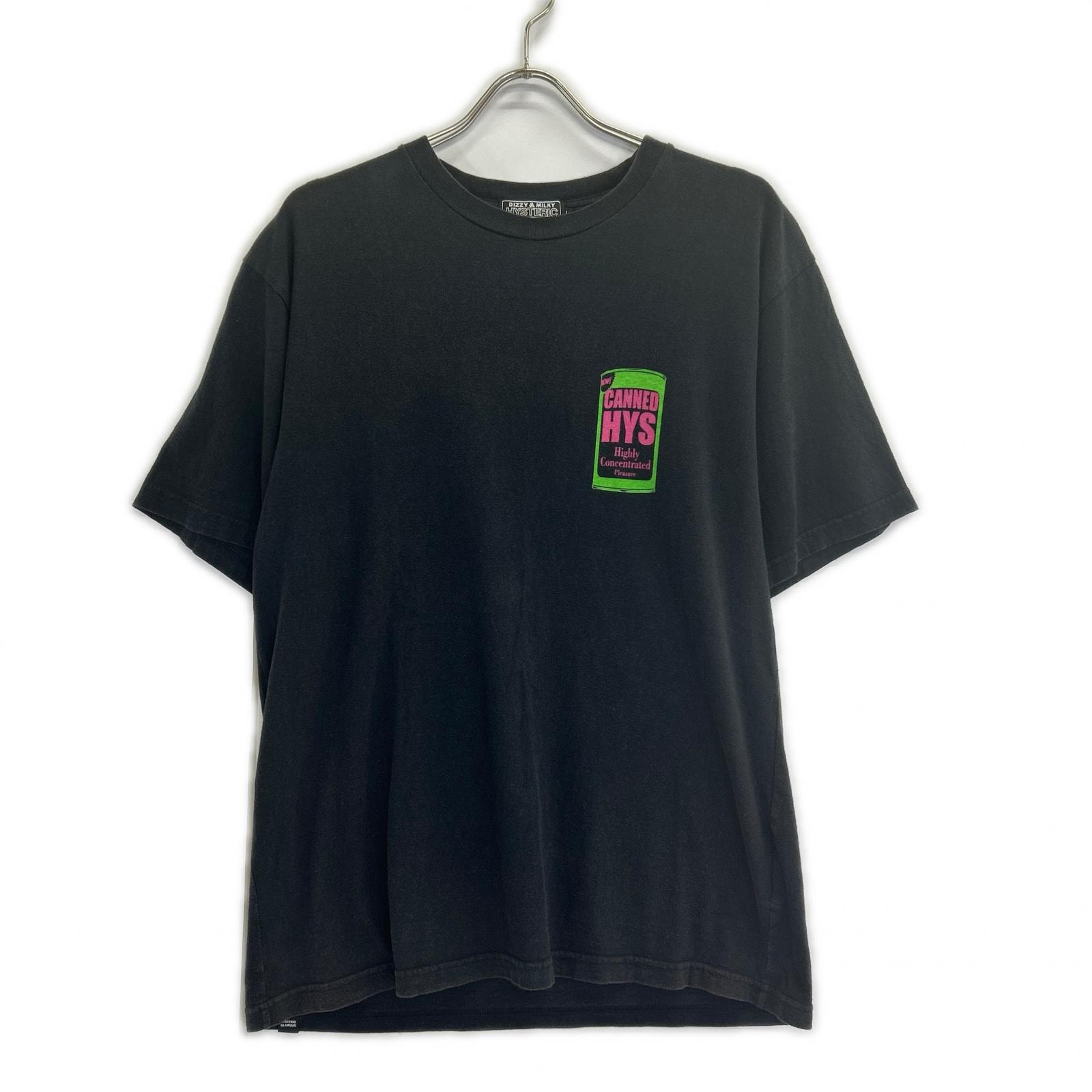 ヒステリックグラマー ブラック 02241CT07 CANNED HYSTERIC Tシャツ L
