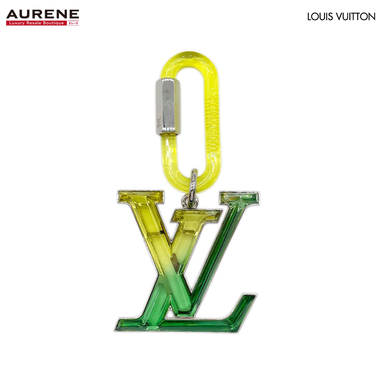 LOUIS VUITTON ルイ・ヴィトン バッグチャーム ビジューサック LVプリズム キーホルダー MP2366 プラスチック メタル グリーン ユニセックス 【中古】