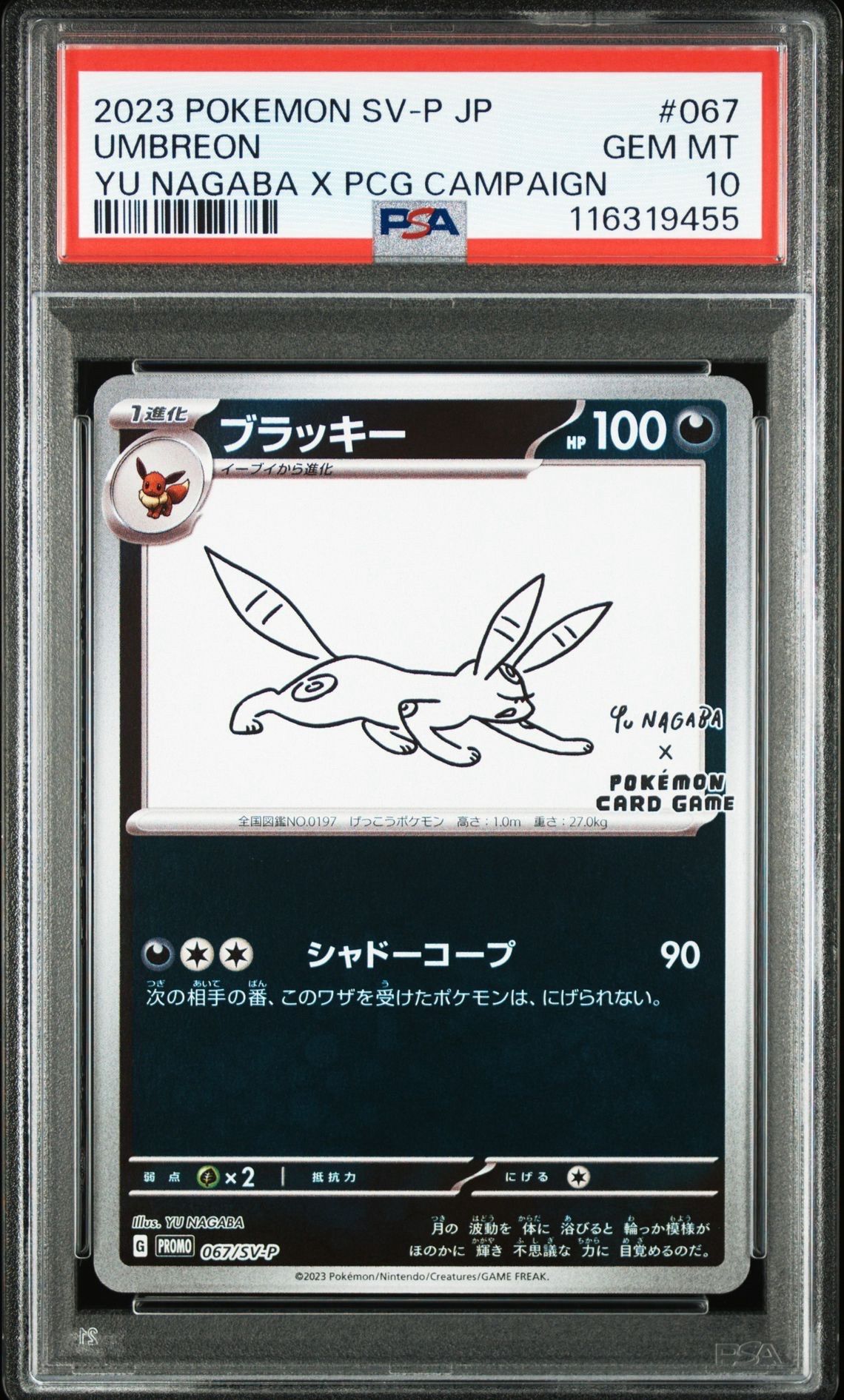 ブラッキー: プロモ (ナガバブラッキー) [SV-P 067](「YU NAGABA×ポケモンカードゲーム」プロモーションカード「SV-P」)