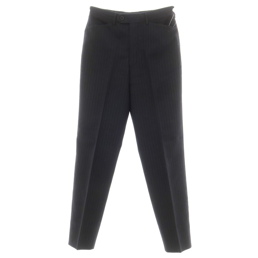 【中古】ポールスミス Paul Smith ウール ストライプ ドレススラックスパンツ ブラック【サイズ28】【メンズ】