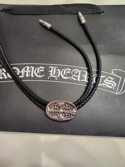 Chrome Hearts Tiny Classic Oval Loop Tie "Silver"