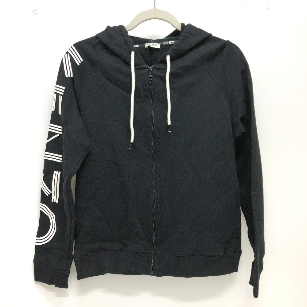 ケンゾー KENZO ロゴプリント Kenzo Sports Logo Sweat Blouson ジップアップ パーカー コットン ブラック ブラック