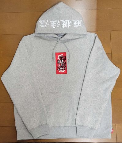 BlackEyePatch HANDLE WITH CARE LABEL HOODIE "H.Gray"