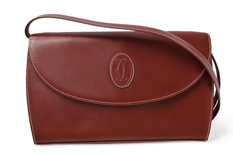 カルティエ マスト ドゥ カルティエ ショルダーバッグ "バーガンディ"