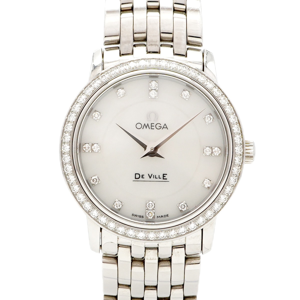 【6wdc0192】オメガ デ・ヴィル 413.15.27.60.55.001 白文字盤【中古】腕時計 レディース