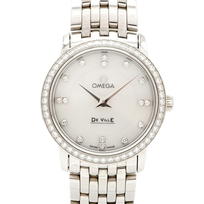 【6wdc0192】オメガ デ・ヴィル 413.15.27.60.55.001 白文字盤【中古】腕時計 レディース