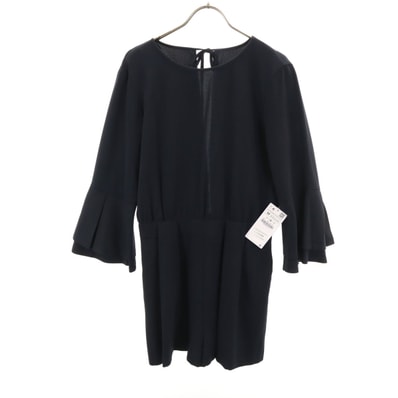 未使用 ZARA BASIC ザラベーシック 長袖 オールインワン M ブラック ショートパンツ
