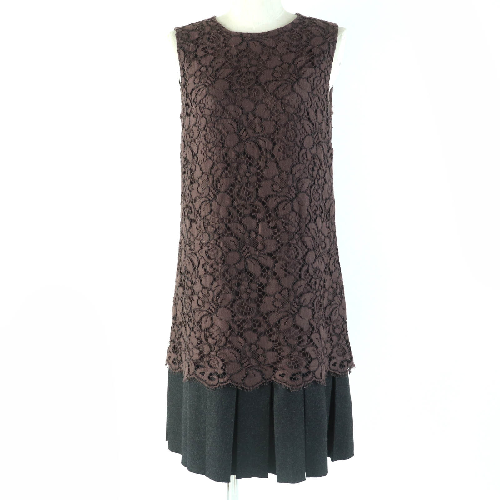 美品 ドルチェ&ガッバーナ
 ワンピース ブラウン レディース 40 F6NI4T/FLM8Z