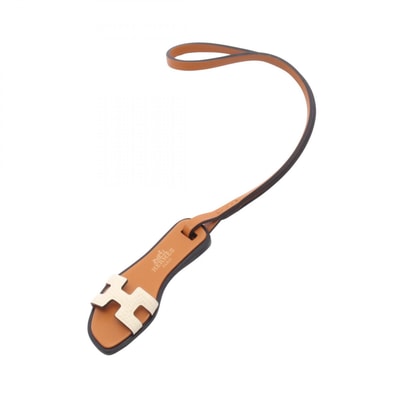エルメス HERMES オラン ナノ ナチュラルサブレ ナタ チャーム アクセサリー ヴォーエプソン / ヴァッシュハンター ヴォーエプソン レディース ブラウン系 / アイボリー系 / ブラック系 【中古】