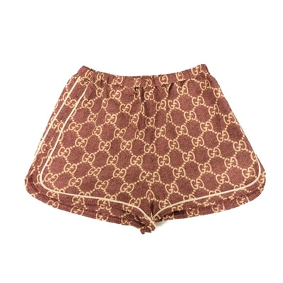 GUCCI グッチ GGスプリーム プリント ショートパンツ XXS ダブルG ローズ ベージュ 未使用 シルク スイートベリーズ パンツ 644589 XJCL5 5281
