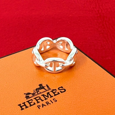 HERMES エルメス アンシェネ PM リング シルバー925 リング・指輪 8号 シルバー
34253