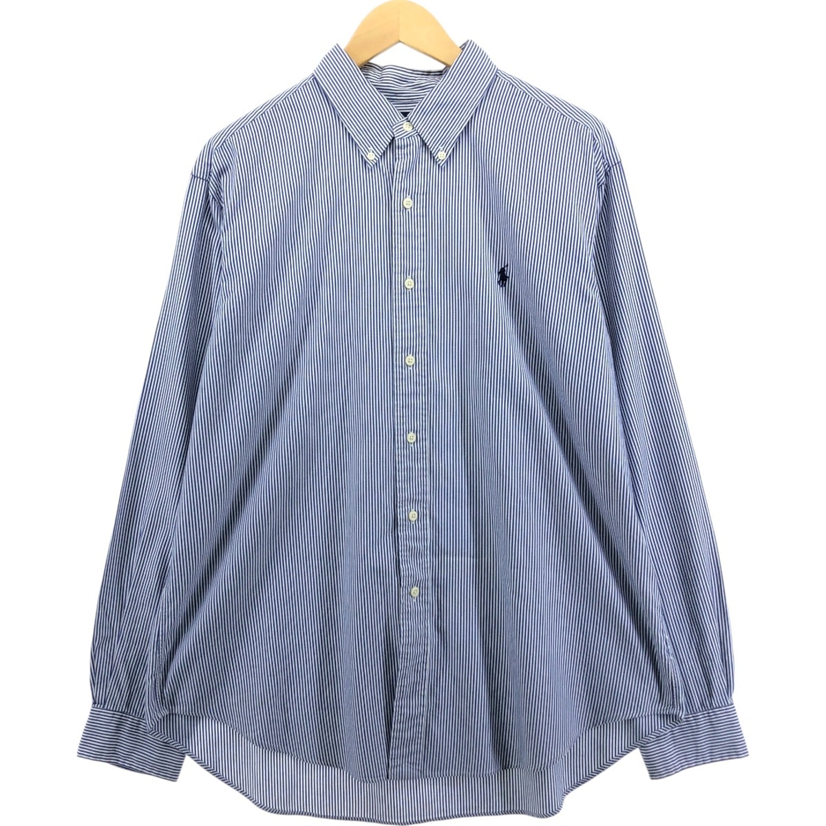 古着 ラルフローレン Ralph Lauren CLASSIC FIT クラシックフィット 長袖 ボタンダウンストライプシャツ XL メンズXL相当/eaa563145