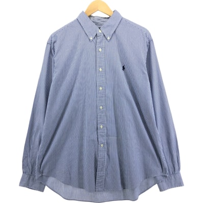 古着 ラルフローレン Ralph Lauren CLASSIC FIT クラシックフィット 長袖 ボタンダウンストライプシャツ XL メンズXL相当/eaa563145