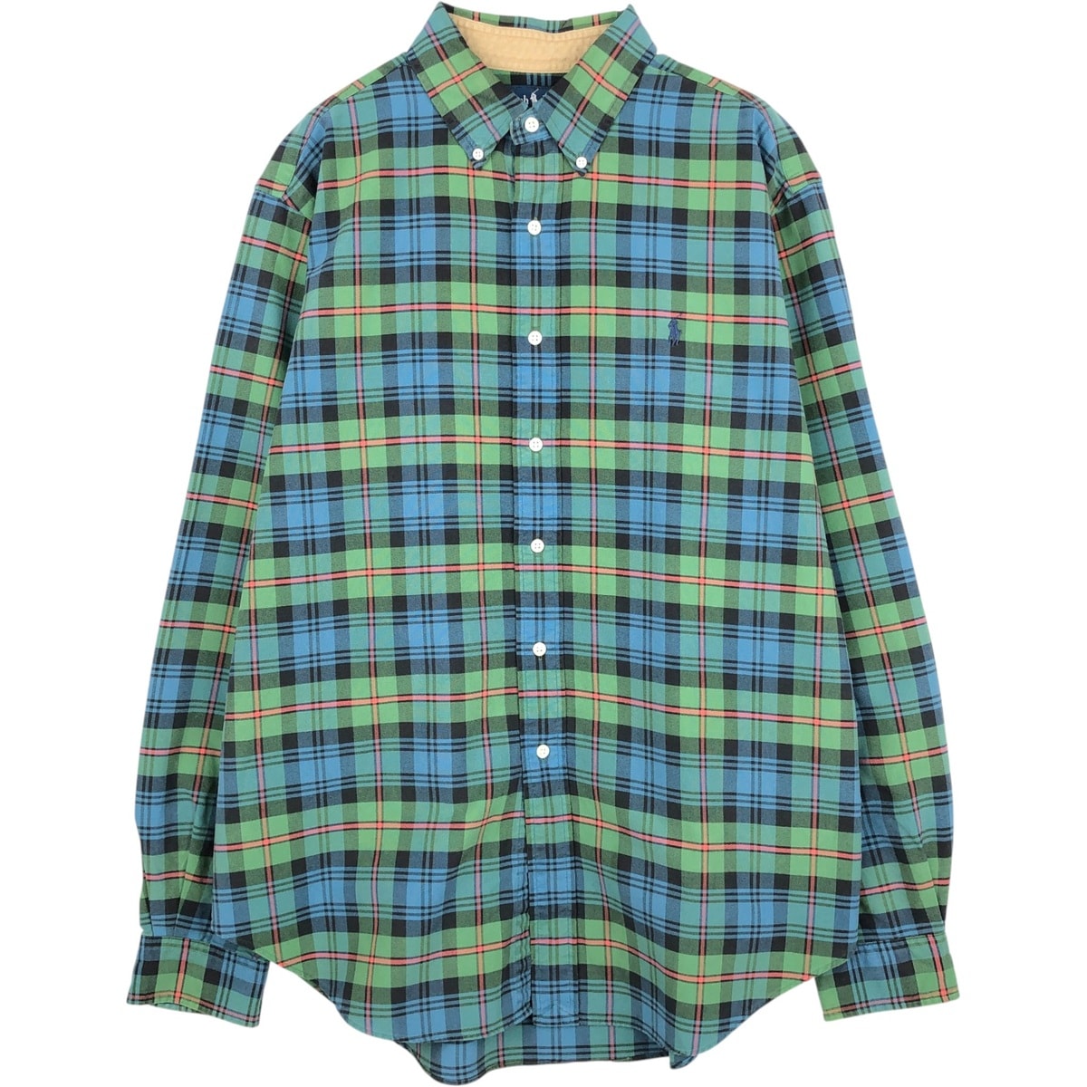古着 ラルフローレン Ralph Lauren 長袖 ボタンダウンチェックシャツ メンズL相当/eaa659216