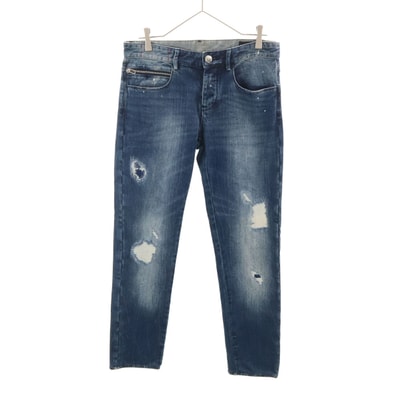 Emporio Armani エンポリオアルマーニ リペア加工 スキニーデニムパンツ W30 インディゴブルー ジーンズ