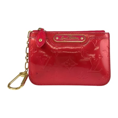 LOUIS VUITTON ルイヴィトン モノグラム ヴェルニ ポシェット クレ ピンク ゴールド金具 エナメル コインケース キーケース 601039 【中古】