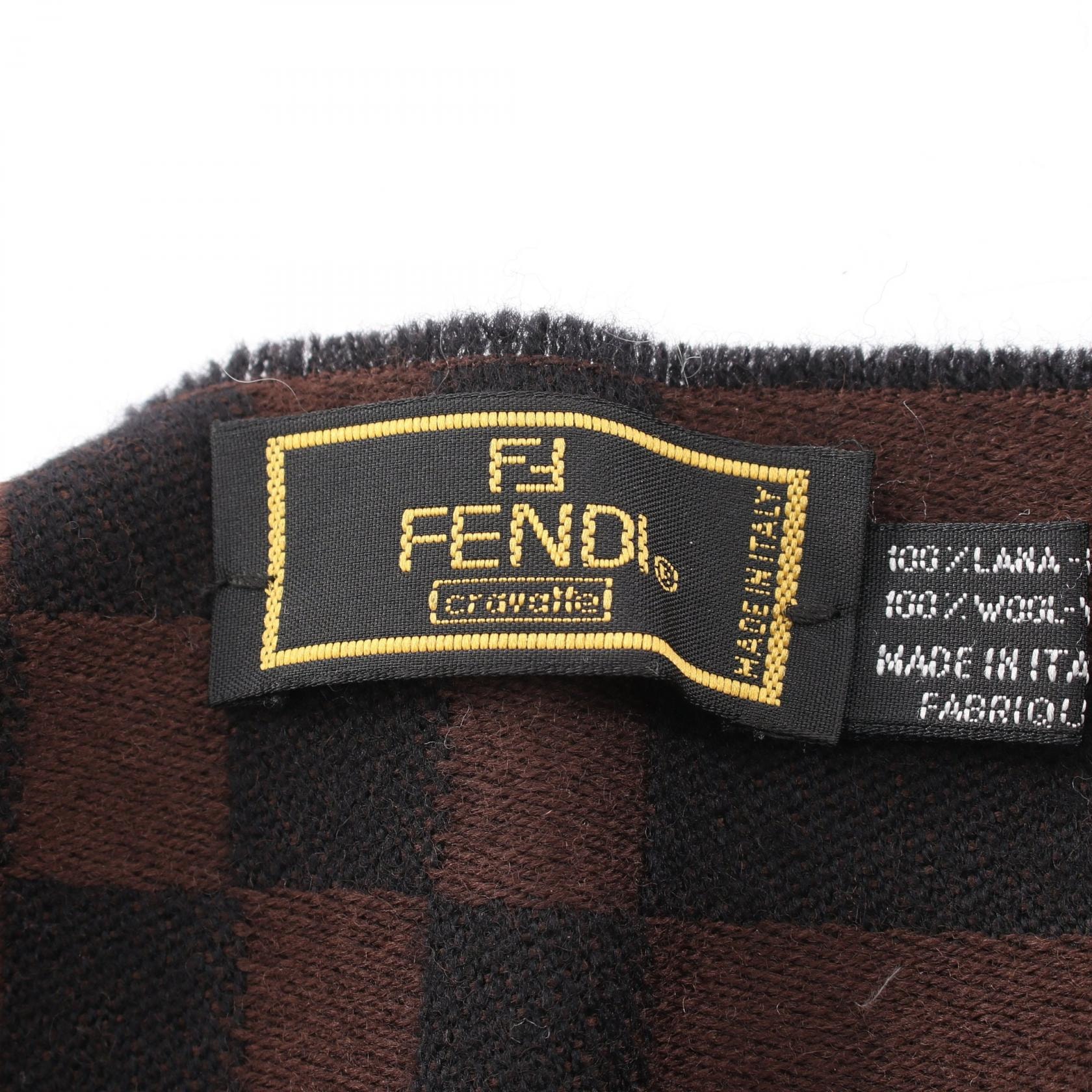 C (やや傷や汚れあり)】フェンディ FENDI FF柄 マフラー 衣料品 ウール