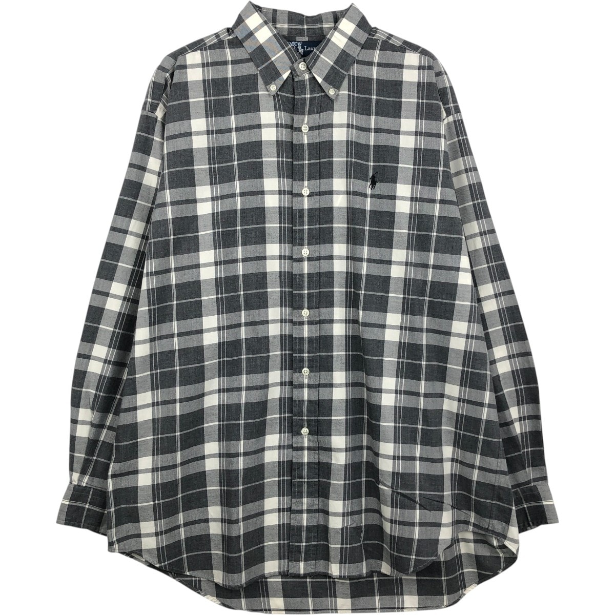 古着 ラルフローレン Ralph Lauren BLAKE 長袖 ボタンダウンチェックシャツ メンズL相当/eaa661311
