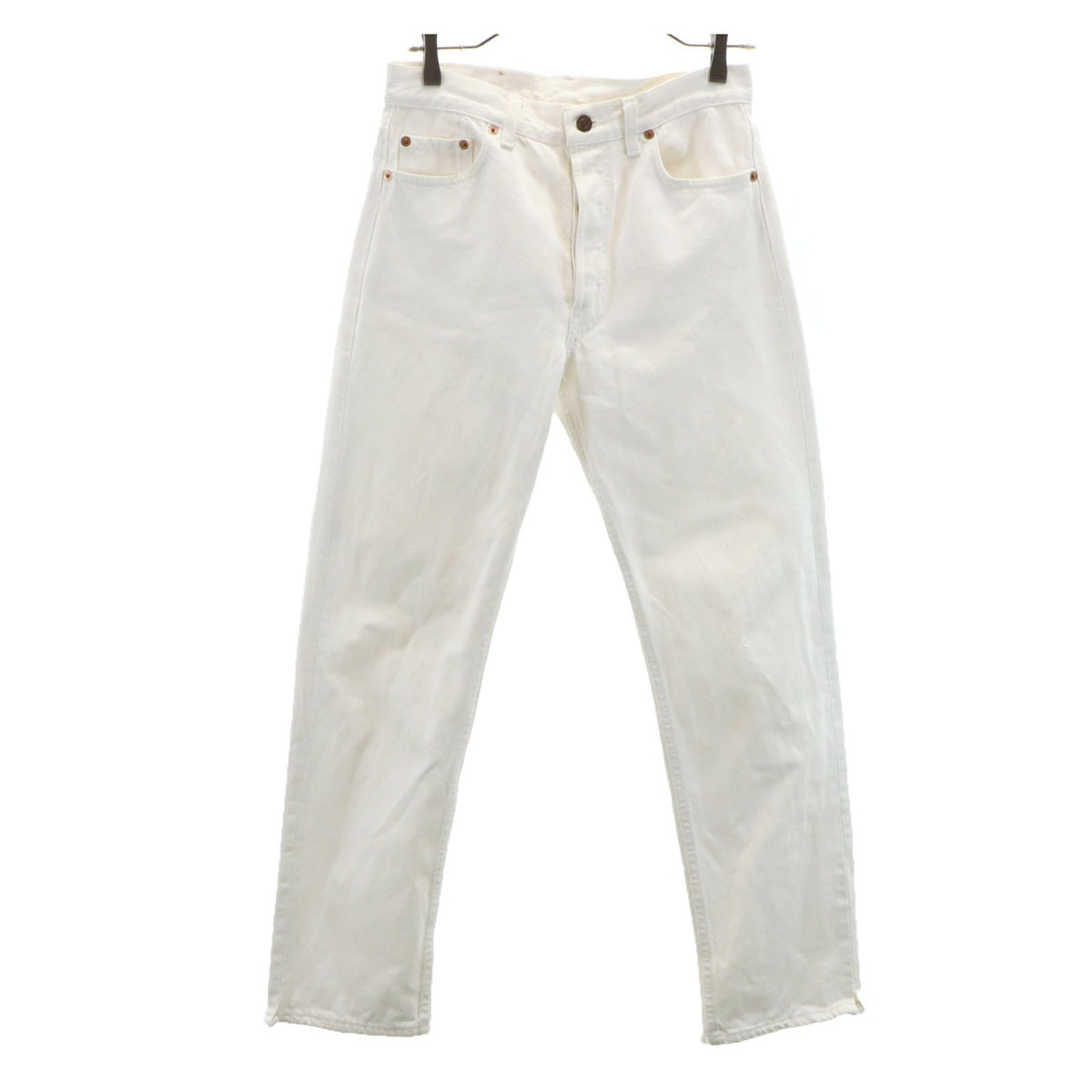 Levi's リーバイス 80s USA製 オールド ストレートデニムパンツ W30 白 ジーンズ ボタンフライ
