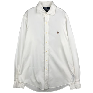 古着 ラルフローレン Ralph Lauren POLO by Ralph Lauren REGENT CUSTOM FIT 長袖 コットンシャツ メンズM相当/eaa610125
