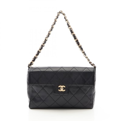 シャネル CHANEL マトラッセ ショルダーバッグ バッグ キャビアスキン(グレインドカーフ) レディース ブラック系 【中古】