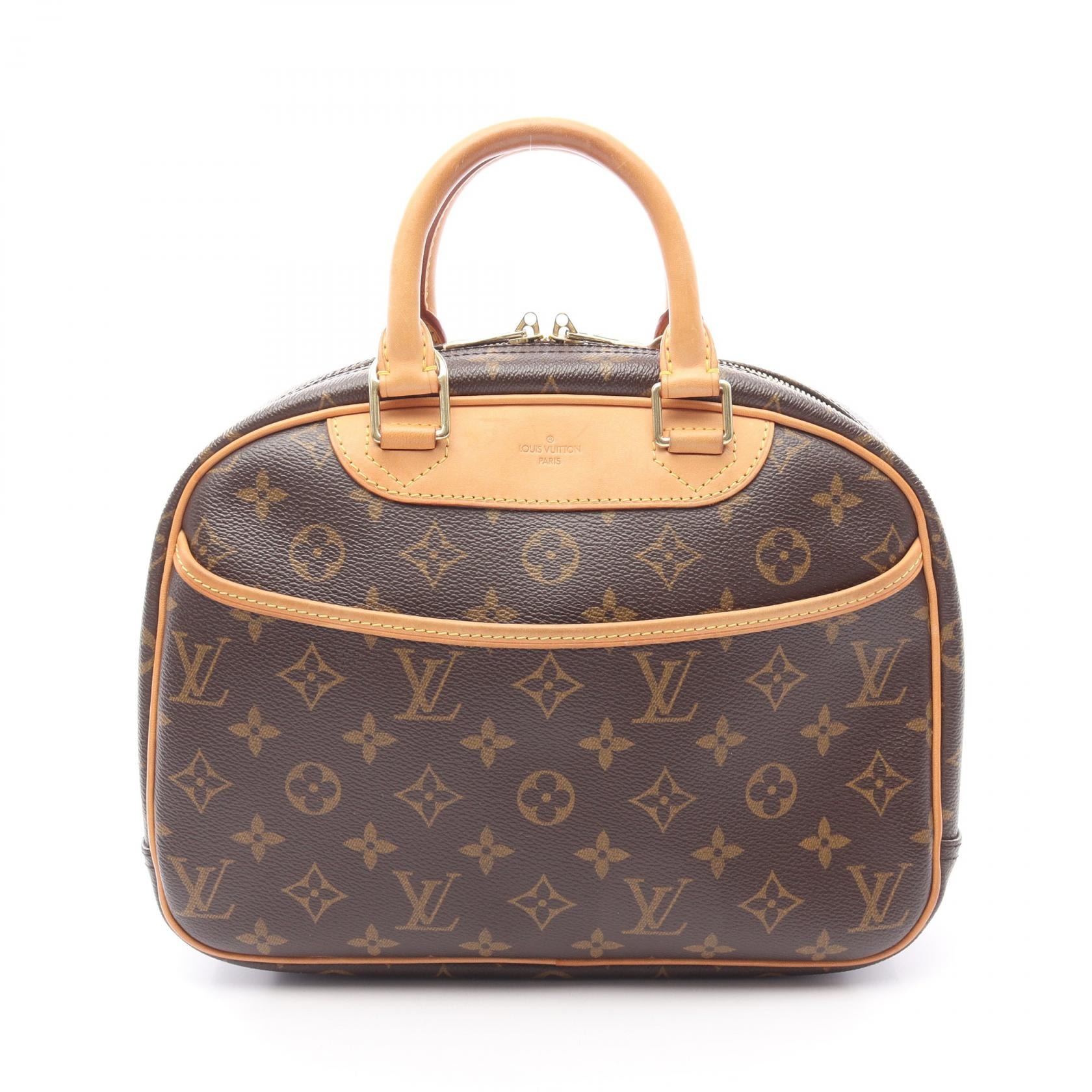 ルイ・ヴィトン LOUIS VUITTON トゥルーヴィル ハンドバッグ バッグ PVCコーティングキャンバス レザー モノグラム レディース ブラウン系 M42228 【中古】