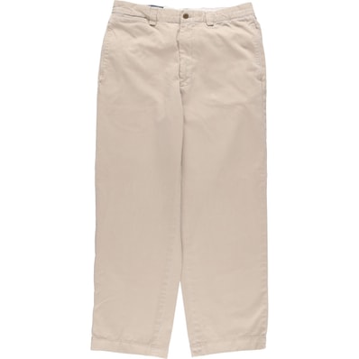 古着 ラルフローレン Ralph Lauren POLO by Ralph Lauren 無地 チノパンツ ドミニカ製 W33 L32 メンズw33相当 ワイドパンツ ジッパーフライ コインポケット付き/eaa532167
