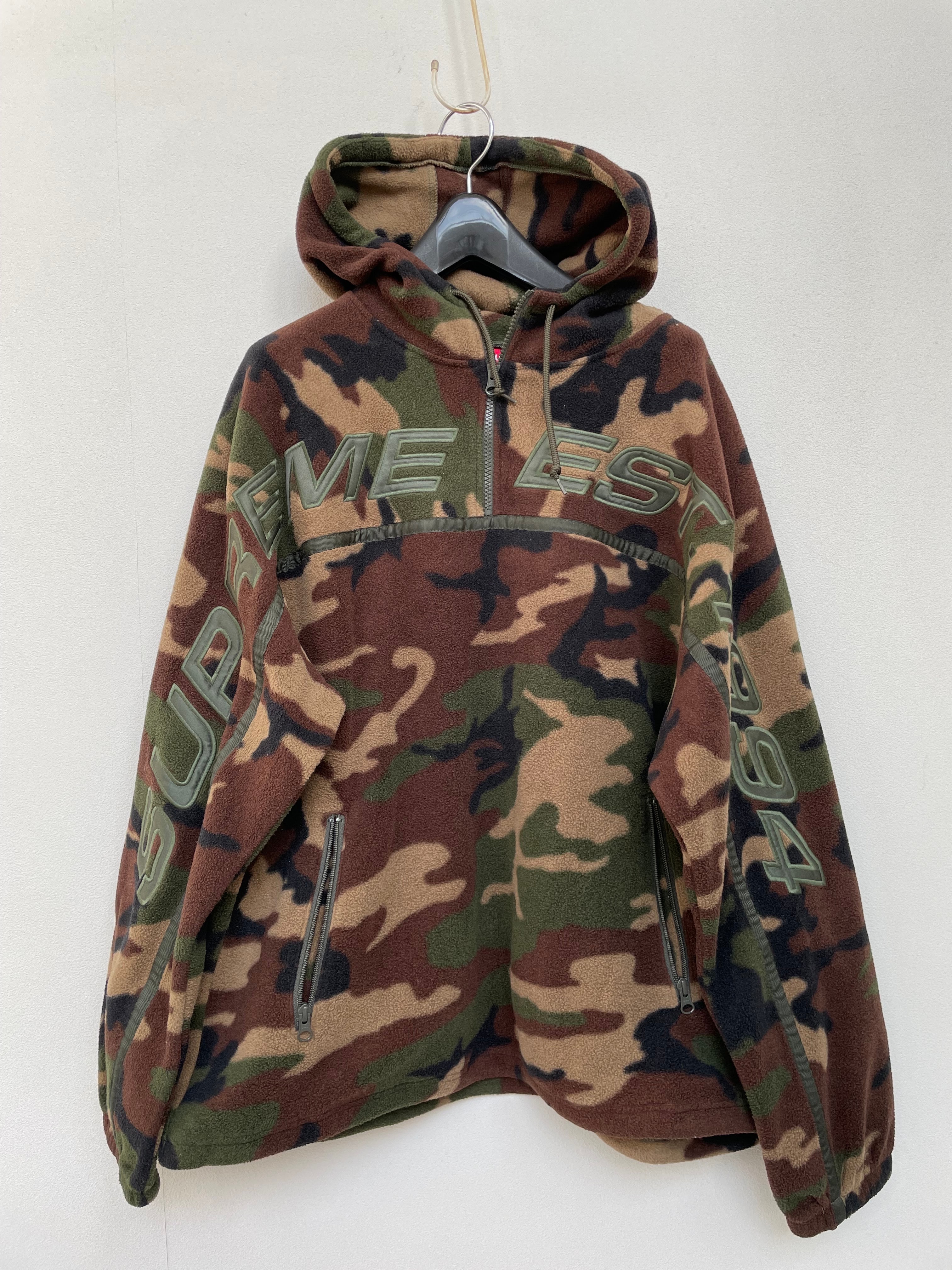 Supreme Polartec® Half Zip Hooded Sweatshirt "Woodland Camo"