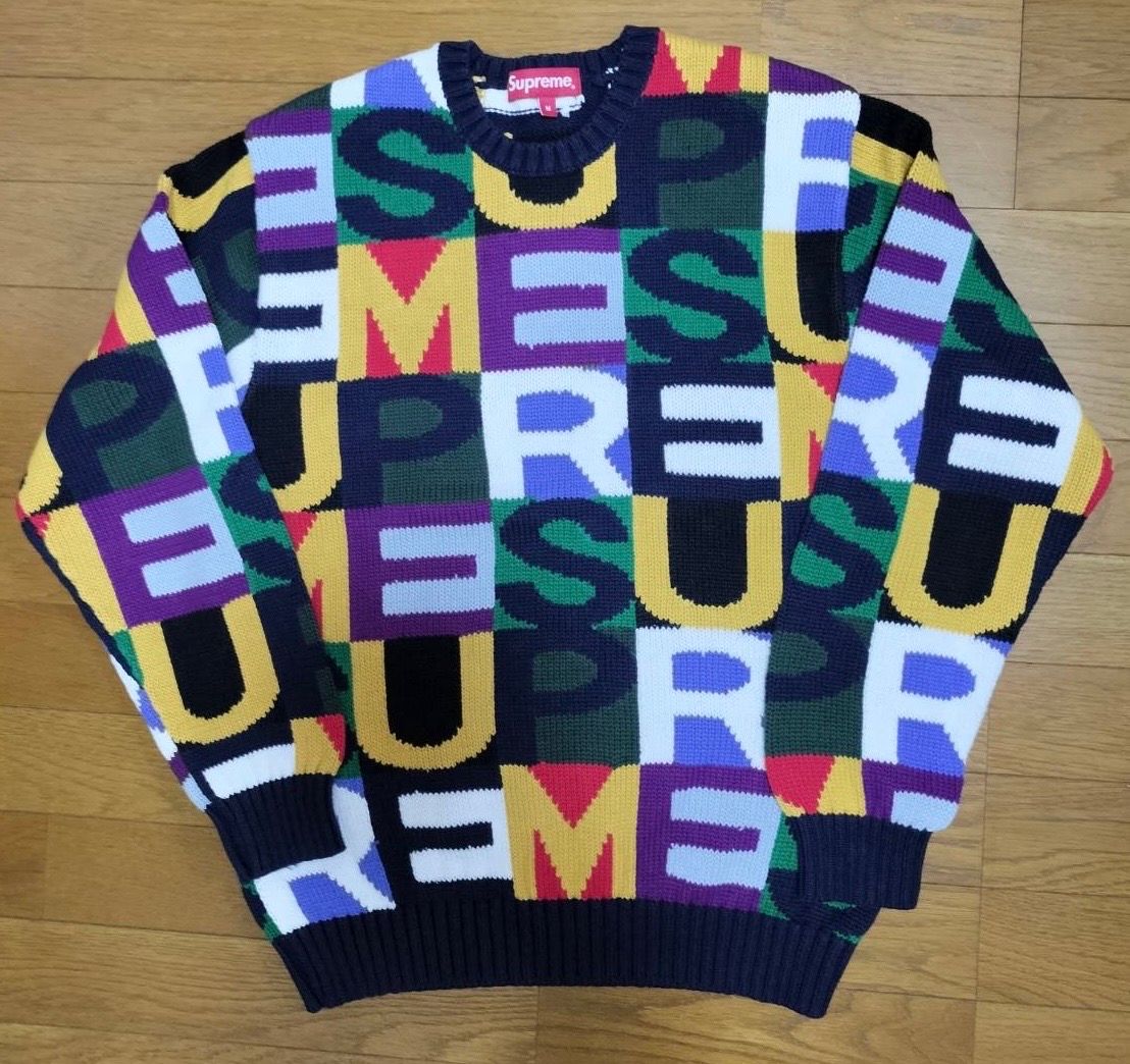 シュプリーム  ビッグ レターズ セーター "マルチカラー"